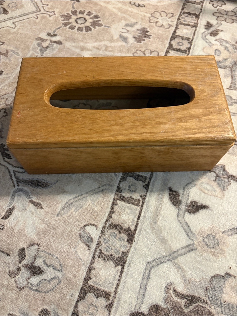 Wooden Tissue Box Cover Honey Brown